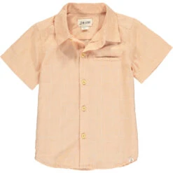 Mens Newport Woven Shirt Salmon