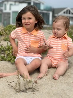 ANCHOR Peach/White Polo -Me & Henry hb1202d hb1254d 3