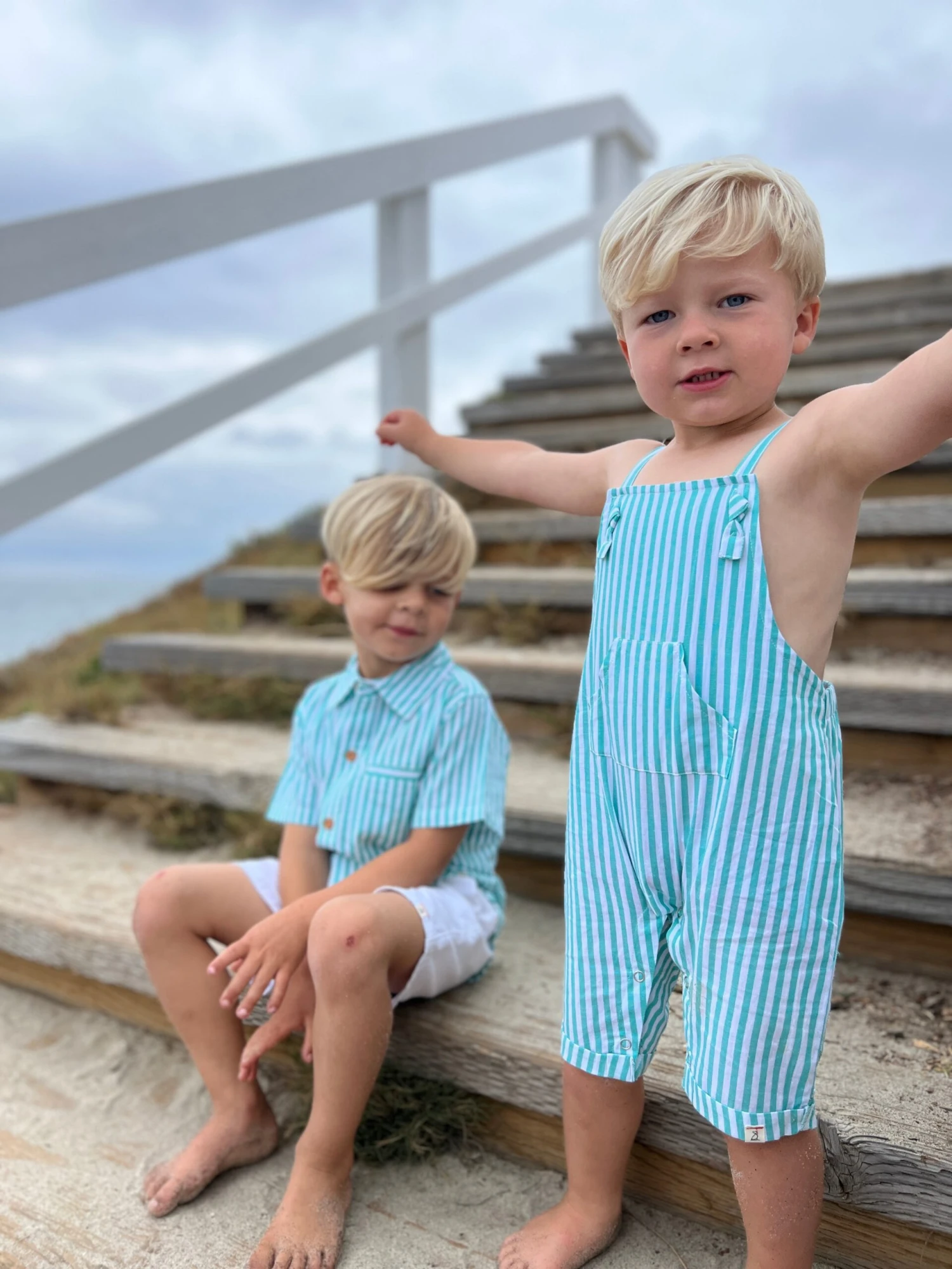 NEWPORT Green/White Stripe Woven Shirt 2 NEWPORT Green/White Stripe Woven Shirt - Image 2