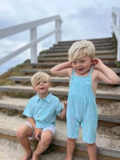 NEWPORT Green/White Stripe Woven Shirt 8 NEWPORT Green/White Stripe Woven Shirt -Me & Henry hb1231e hb1244a 2