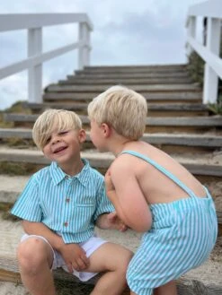 NEWPORT Green/White Stripe Woven Shirt 9 NEWPORT Green/White Stripe Woven Shirt -Me & Henry hb1231e hb1244a 3