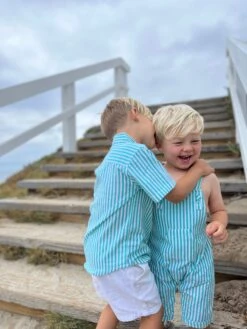 NEWPORT Green/White Stripe Woven Shirt 10 NEWPORT Green/White Stripe Woven Shirt -Me & Henry hb1231e hb1244a 4