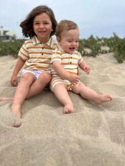 FLAGSTAFF Orange/Cream Multi Stripe Polo -Me & Henry hb1251c hb1204c 1