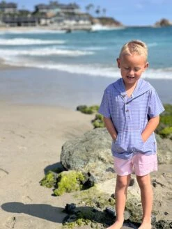 SENNEN Royal/Pink Stripe Hooded Top -Me & Henry hb1257b 3