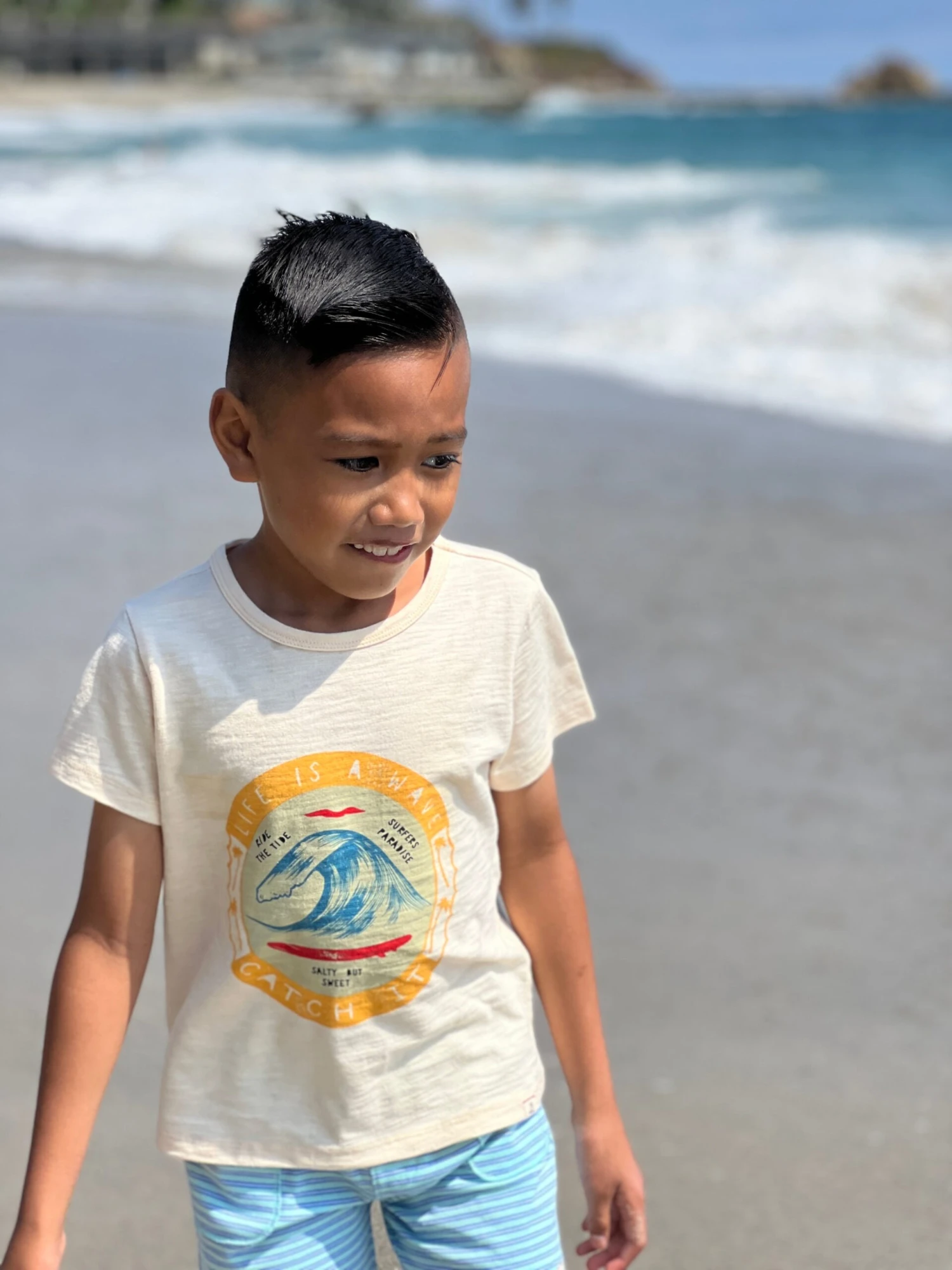 TIMOTHY Aqua/Blue Stripe Pique Shorts 3 TIMOTHY Aqua/Blue Stripe Pique Shorts - Image 3