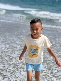 TIMOTHY Aqua/Blue Stripe Pique Shorts 8 TIMOTHY Aqua/Blue Stripe Pique Shorts -Me & Henry hb1276c hb1284b 2