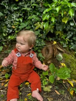 Pumpkin Micro Plaid JASPER Woven Onesie -Me & Henry hb1313h hb1330e 1 a7e97f3f 8ef4 428e 8aa2 7c3c86946524