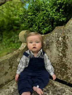 JASPER Grey Square Woven Onesie -Me & Henry hb1314m hb332a 2