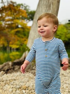 MASON Royal/White Stripe Romper -Me & Henry hb1326b 5