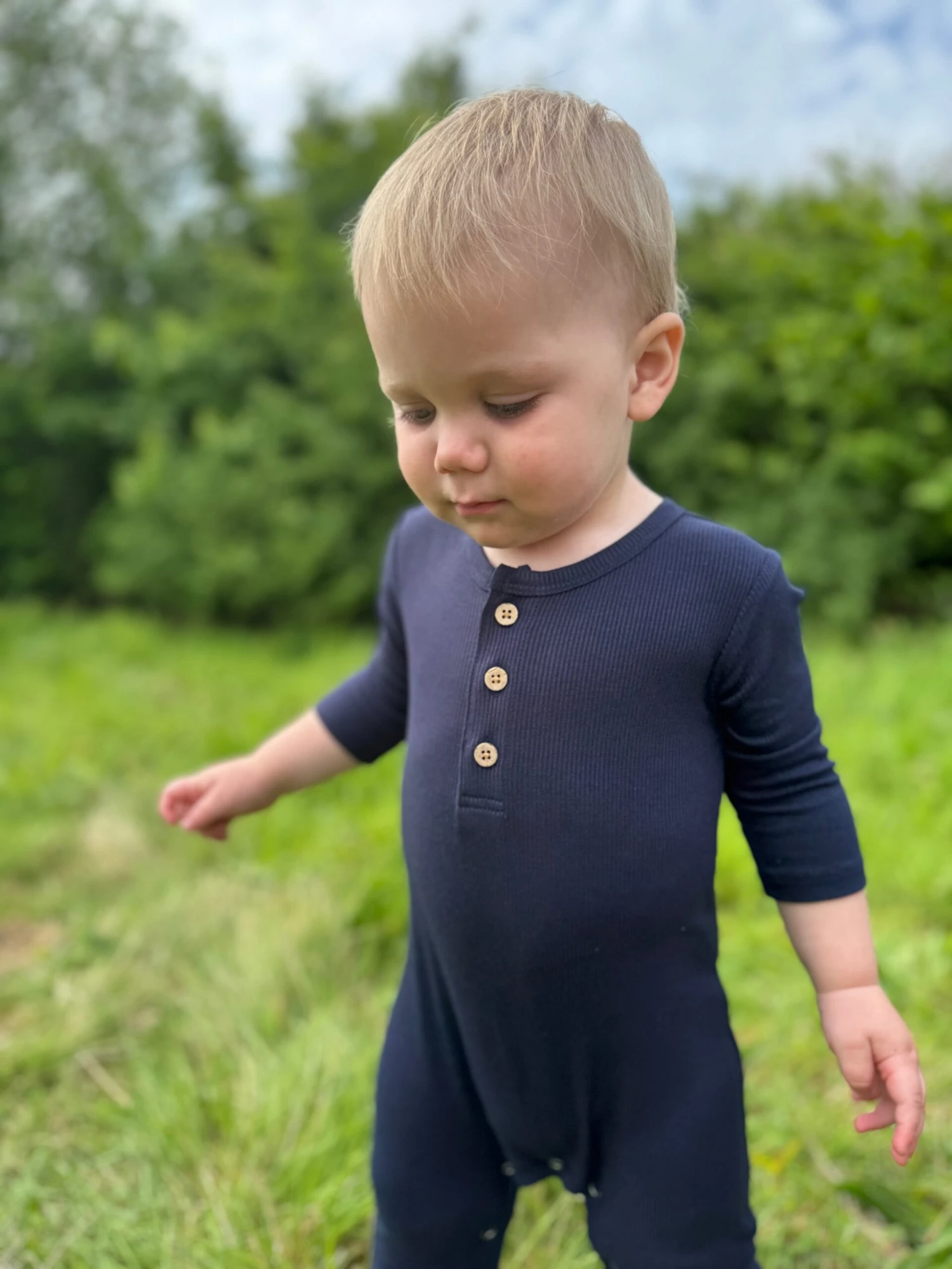 MASON Navy Rib Romper 3 MASON Navy Rib Romper - Image 3