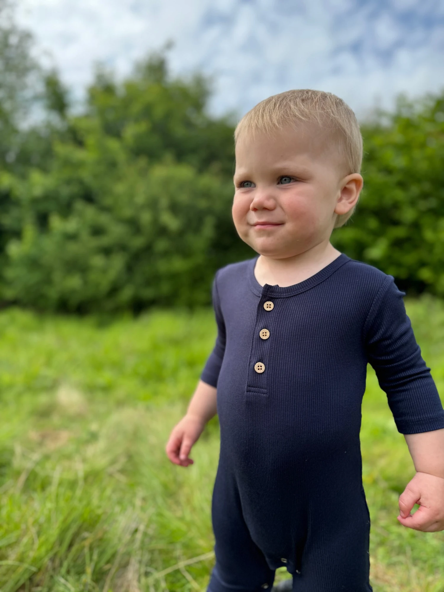 MASON Navy Rib Romper 2 MASON Navy Rib Romper - Image 2