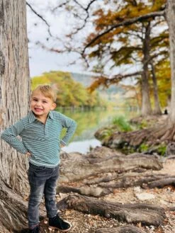 MIDWAY Dark Green /White Stripe Polo -Me & Henry hb1377e hb3424 1