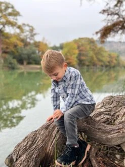 ATWOOD Navy Square Woven Shirt -Me & Henry hb1390b 1