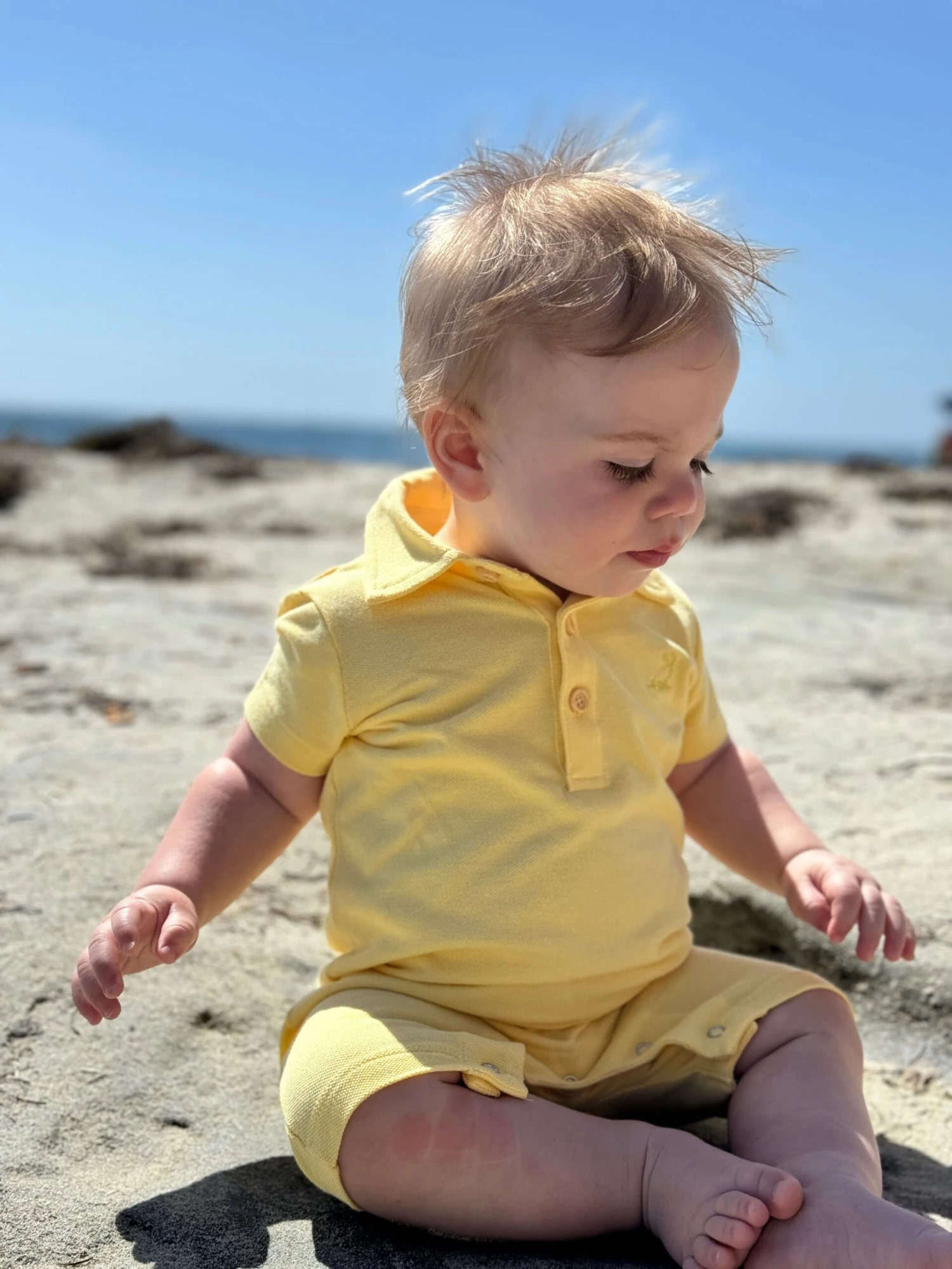 DRIFT Lemon Pique Polo Romper 4 DRIFT Lemon Pique Polo Romper - Image 4