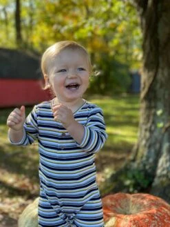 MASON Yellow/black/white Striped Ribbed Romper 9 MASON Yellow/black/white Striped Ribbed Romper -Me & Henry hb706d 4