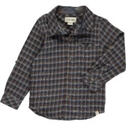 ATWOOD Brown/grey Plaid Woven Shirt