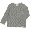AIKEN Brown Striped Raglan Tee