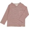 AIKEN Burgundy Striped Raglan Tee