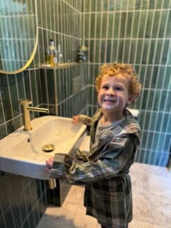 MUNFORD Green/Brown Plaid Lounge Robe -Me & Henry hb980b hb1374k 4