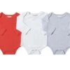 TELLICO Red/Grey/White Triple Pack Onesies/tees