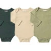 TELLICO Tan/Green/Sage Triple Pack Onesies/tees