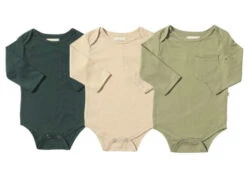 TELLICO Tan/Green/Sage Triple Pack Onesies/tees